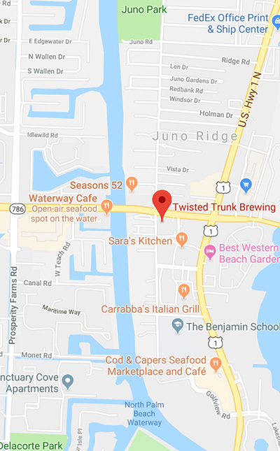 Twisted Trunk Brewing - Google Map (static)